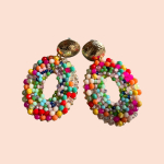 Coloured Beadies Hoops