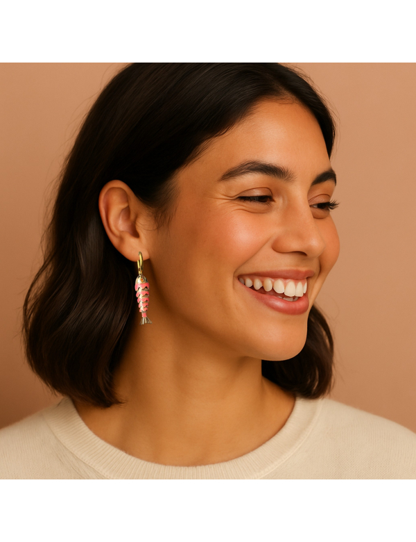 Gold Fish Elegant Hoops